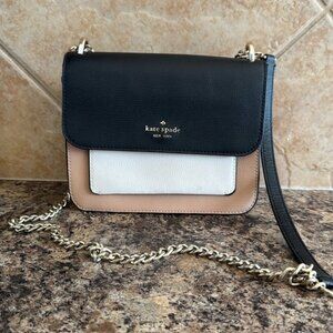 Kate Spade Remi Flap Chain Crossbody Colorblock Neutral Multi